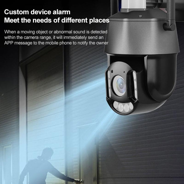 5Mp Wireless Wifi Laser Spherical Camera Supports Two-Way Voice & Mobile Monitoring Black