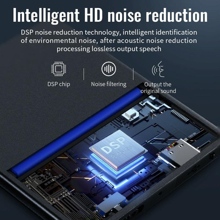 K1 Square Hd Noise Canceling Recorder Capacity 16Gb Black