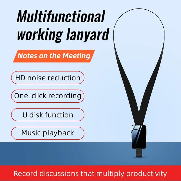 K5 Voice Recorder With Lanyard Capacity 32Gb Grey