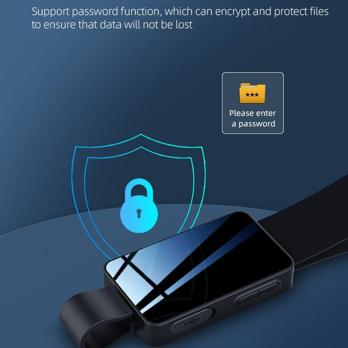 K5 Voice Recorder With Lanyard Capacity 64Gb Grey