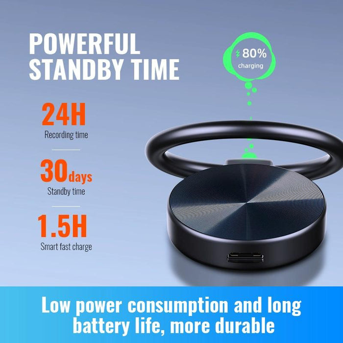 Round Hd Noise Canceling Recorder Capacity 32Gb Black