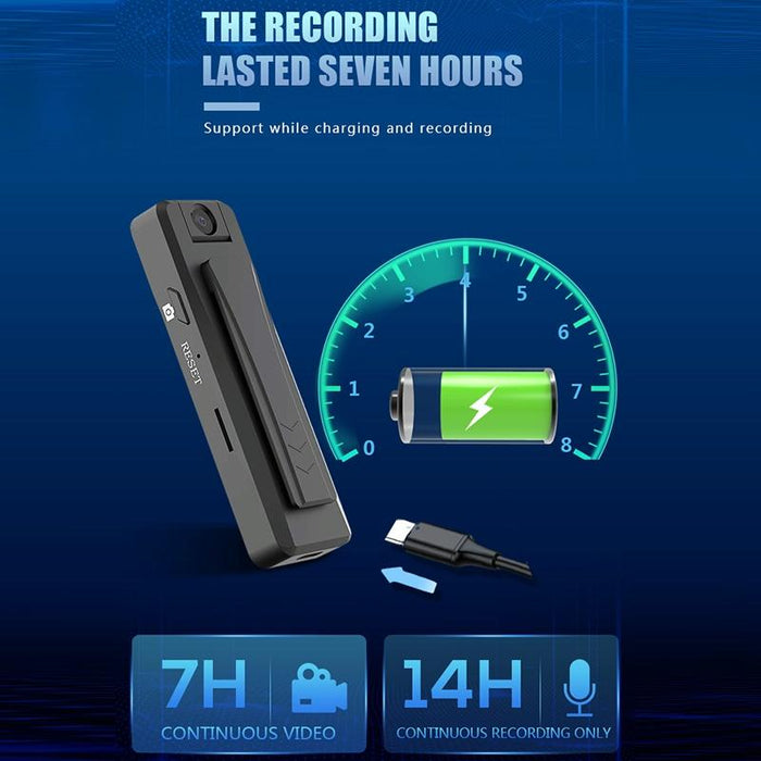 1080P Hd Surveillance Camera Recorder Pen With Clip Black