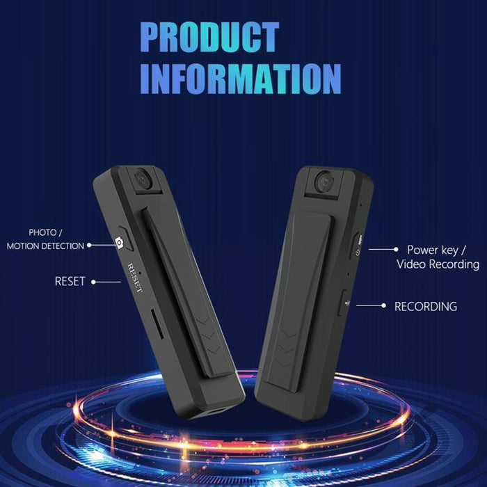 1080P Hd Surveillance Camera Recorder Pen With Clip Black