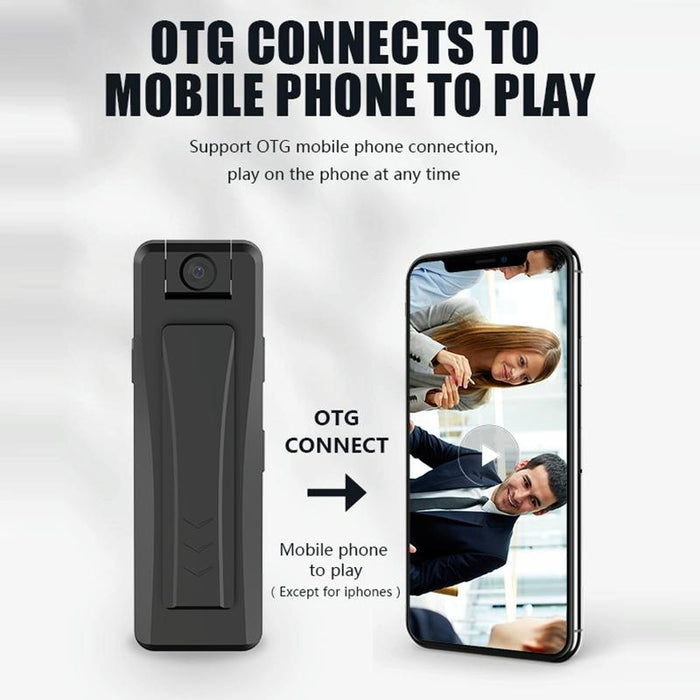 1080P Hd Surveillance Camera Recorder Pen With Clip Black