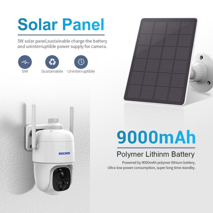 3Mp Wifi Smart Night Vision Two-Way Voice Intercom Solar Camera Support Full Hd Ai Recognition Pir Alarm