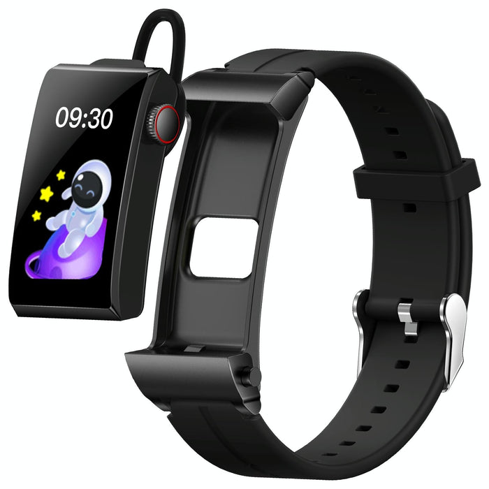 1.5 Inch Silicone Band Earphone Detachable Ip68 Waterproof Smart Watch Support Bluetooth Call