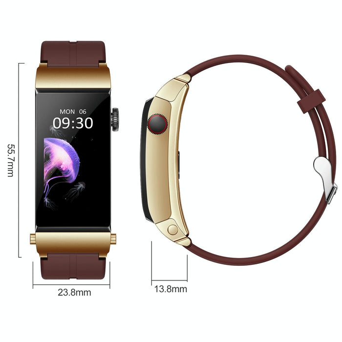 1.5 Inch Silicone Band Earphone Detachable Ip68 Waterproof Smart Watch Support Bluetooth Call