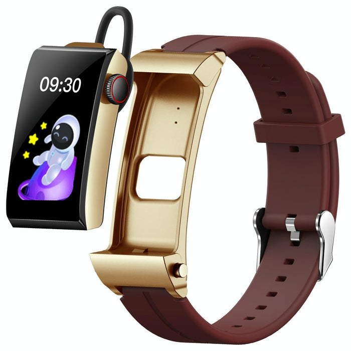 1.5 Inch Silicone Band Earphone Detachable Ip68 Waterproof Smart Watch Support Bluetooth Call