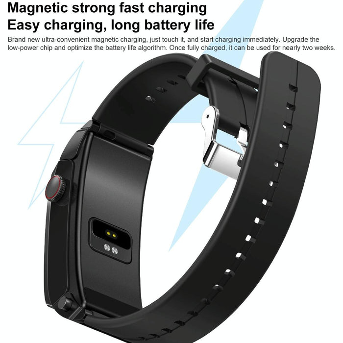 1.5 Inch Silicone Band Earphone Detachable Ip68 Waterproof Smart Watch Support Bluetooth Call