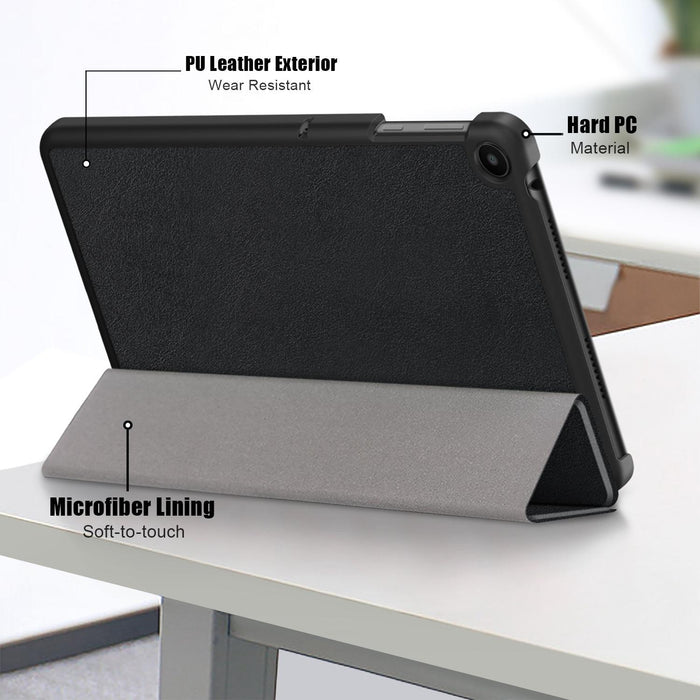 Custer Pure Colour 3-Fold Holder Leather Tablet Case