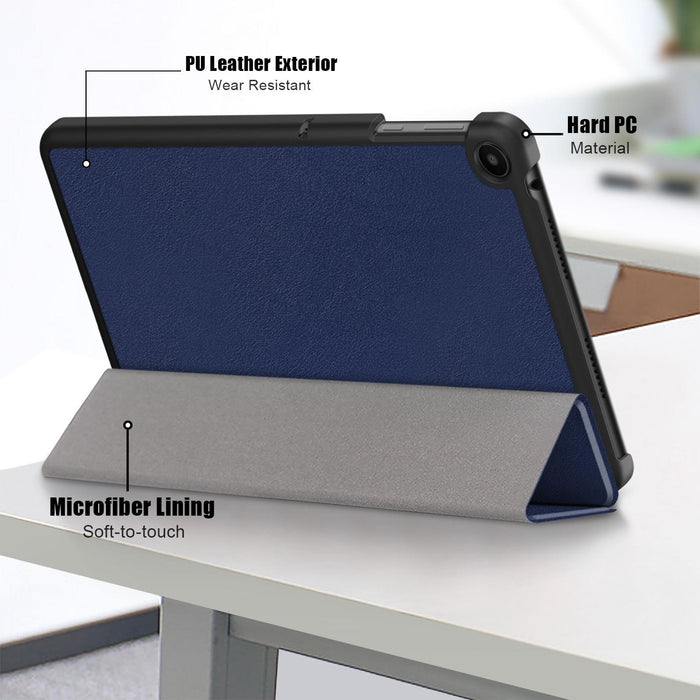 Custer Pure Colour 3-Fold Holder Leather Tablet Case
