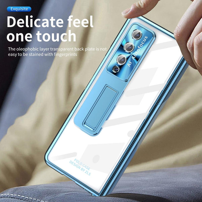 Magnetic Plating Phone Case With Holder 50 Characters