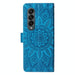 Embossed Leather Sunflower Phone Case For Samsung Galaxy z