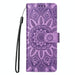 Embossed Leather Sunflower Phone Case For Samsung Galaxy z