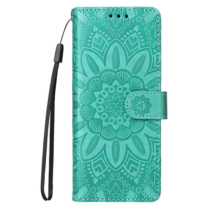 Embossed Leather Sunflower Phone Case For Samsung Galaxy z