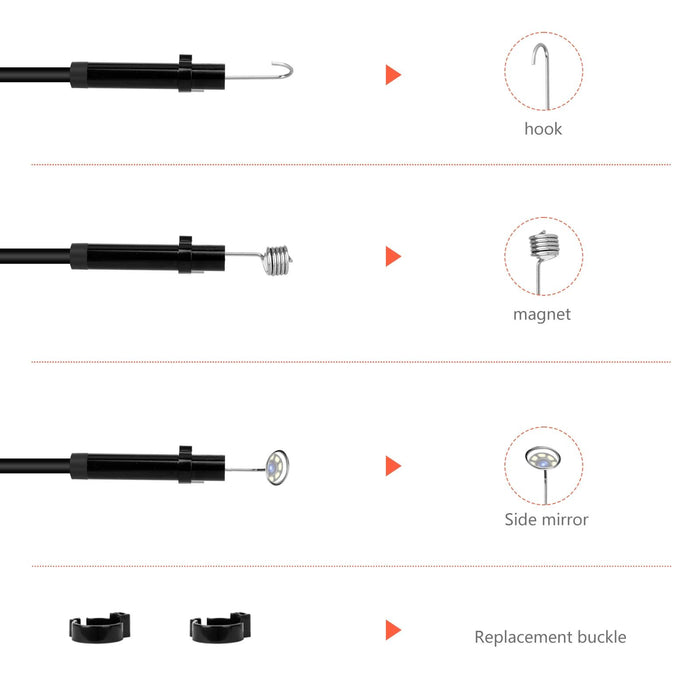 8Mm 4.3 Inch Triple Camera With Screen Endoscope Length 5M
