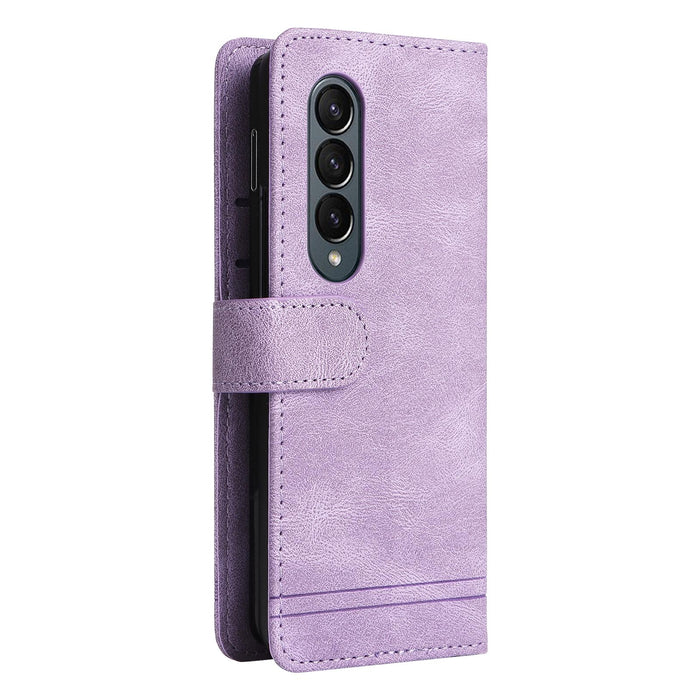 Tree Metal Button Leather Phone Case For Samsung Galaxy z