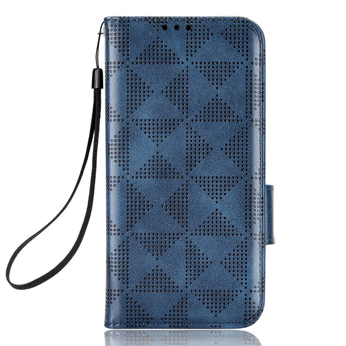 Leather Symmetrical Triangle Phone Case For Samsung Galaxy