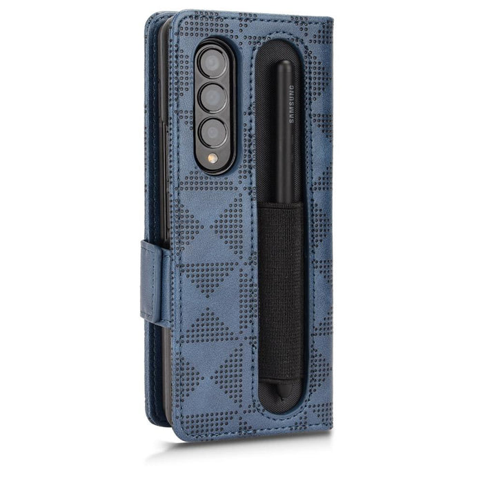 Leather Symmetrical Triangle Phone Case For Samsung Galaxy