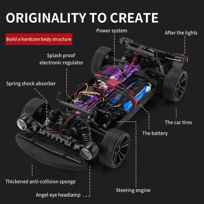 Full Scale Electric Four-Wheel Drive Muscle High Speed Drift Rc Car