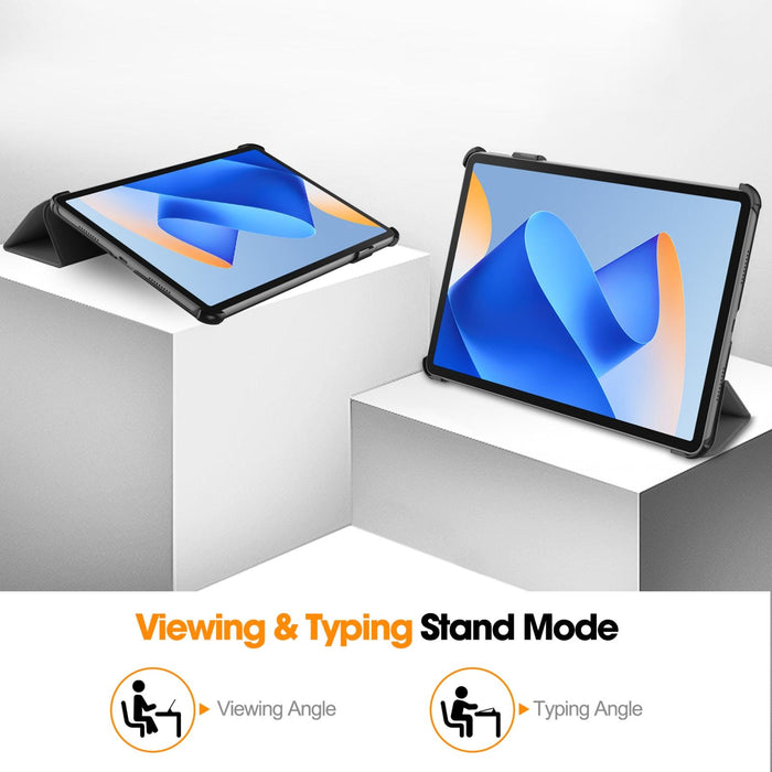 Custer Texture 3-Fold Holder Leather Tablet Case