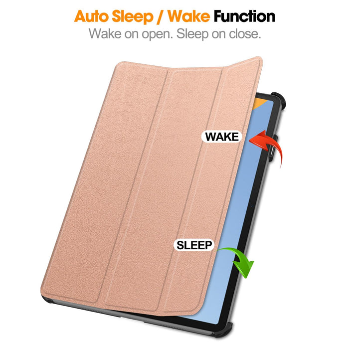 Custer Texture 3-Fold Holder Leather Tablet Case