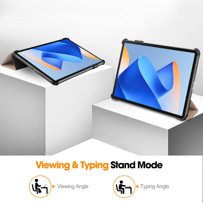 Custer Texture 3-Fold Holder Leather Tablet Case