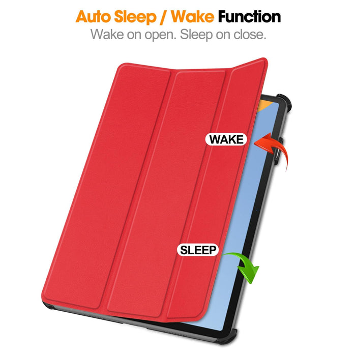 Custer Texture 3-Fold Holder Leather Tablet Case