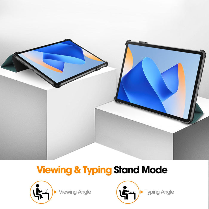 Custer Texture 3-Fold Holder Leather Tablet Case