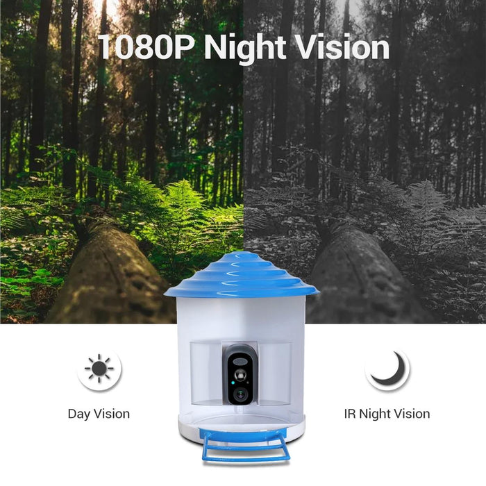 Ip66 Waterproof 2Mp Pir Motion Detection Two-Way Audio Night Vision Wifi Camera With Ai Bird Recognition Bird Watching House