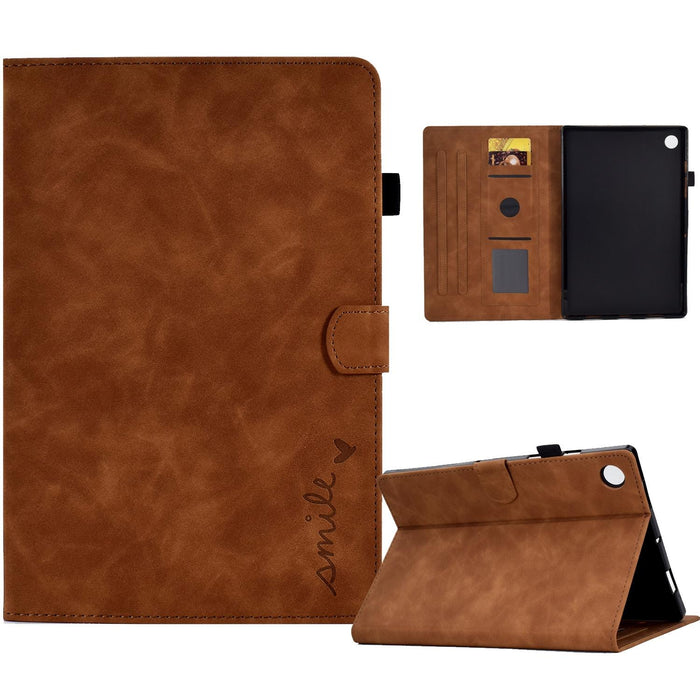 For Huawei Matepad 10.4 2022 Embossed Smile Flip Leather Tablet Case
