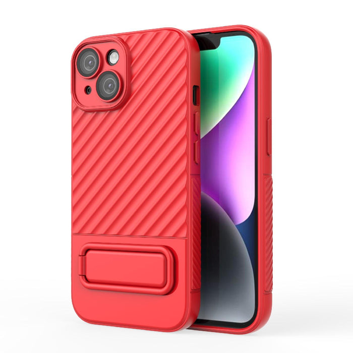 Wavy Texture Tpu Phone Case With Lens Film For Iphone 15