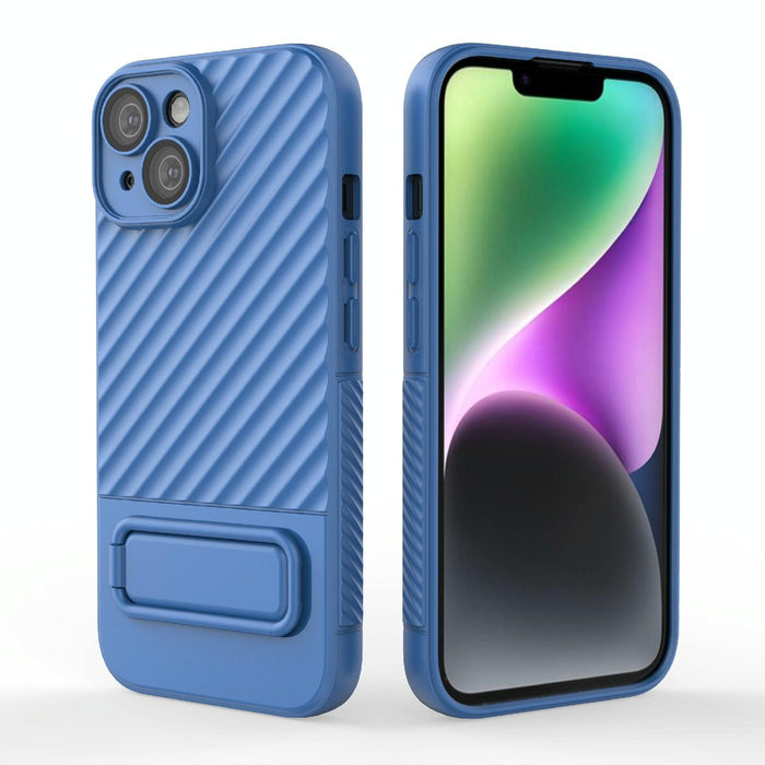 Wavy Texture Tpu Phone Case With Lens Film For Iphone 15