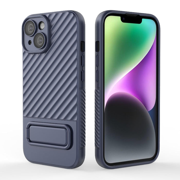 Wavy Texture Tpu Phone Case With Lens Film For Iphone 15