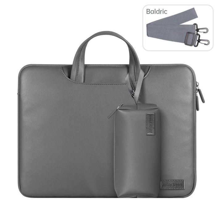 Waterproof Pu Laptop Bag Inner Bag With Power Pack - 15 Inch