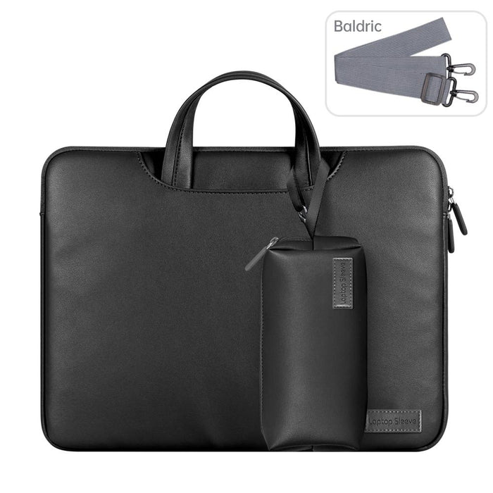 Waterproof Pu Laptop Bag Inner Bag With Power Pack - 15 Inch