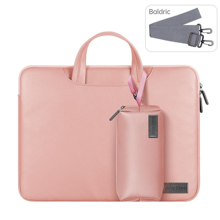 Waterproof Pu Laptop Bag Inner Bag With Power Pack - 15 Inch