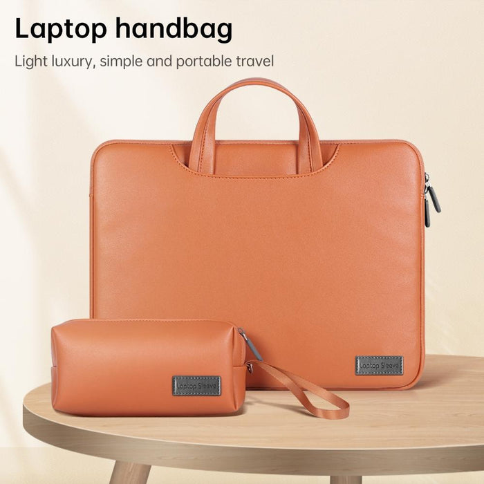 Waterproof Pu Laptop Bag Inner Bag With Power Pack - 15 Inch