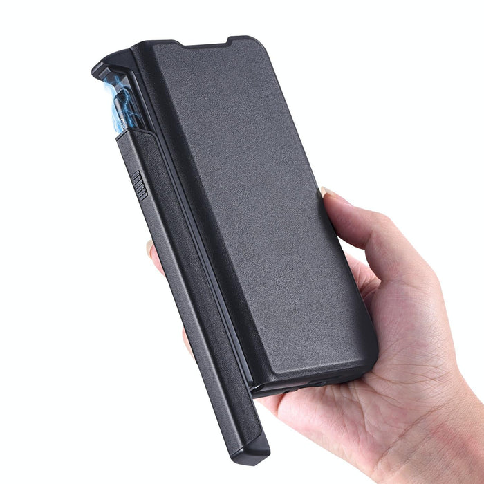 Foldable Magnetic Phone Case With Pen Holder For Samsung