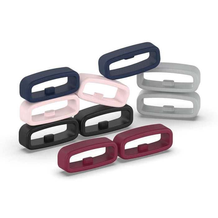 10pcs Universal Watch Band Fixed Silicone Ring Safety Buckle