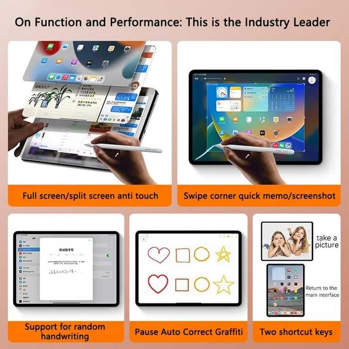 Bp20Pro Magnetic Wireless Charging Active Bluetooth Stylus Pen White