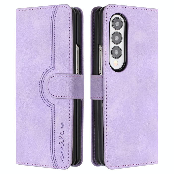 Leather Phone Case With Heart Pattern For Samsung Galaxy z