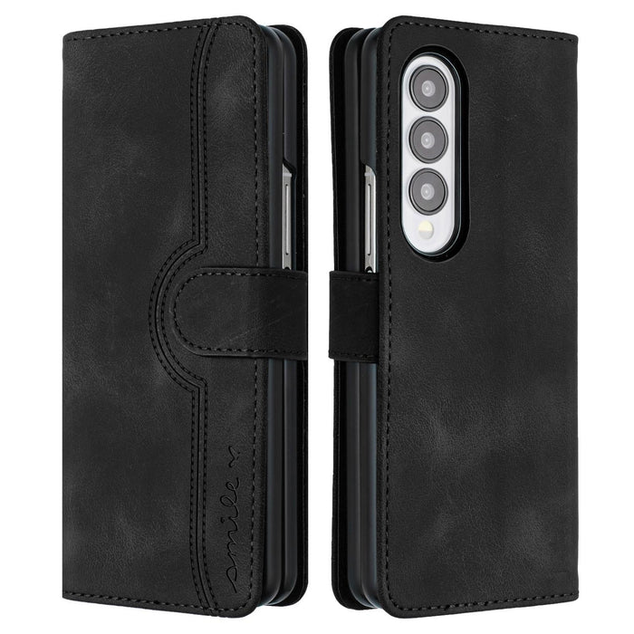 Leather Phone Case With Heart Pattern For Samsung Galaxy z