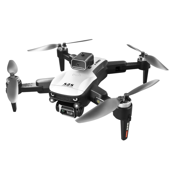 Ls-S2S Obstacle Avoidance Brushless Dual Lens Aerial Photography Folding Drone - 4K White