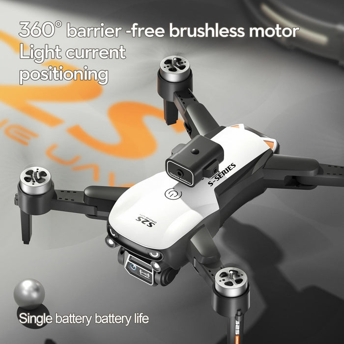 Ls-S2S Obstacle Avoidance Brushless Dual Lens Aerial Photography Folding Drone - 4K White