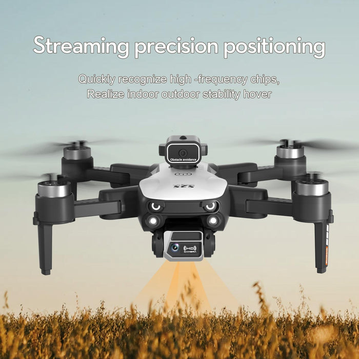 Ls-S2S Obstacle Avoidance Brushless Dual Lens Aerial Photography Folding Drone - 4K White