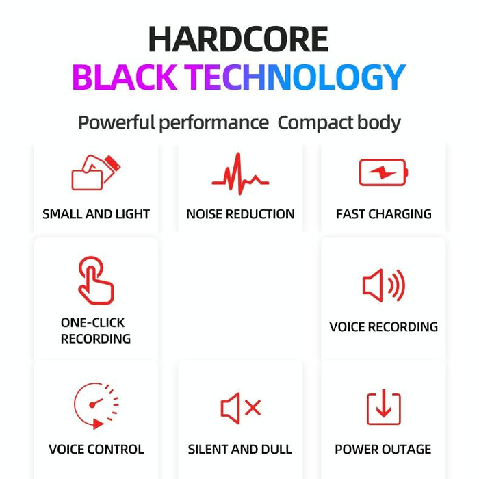 M2 Ultra-Thin Hd Noise Reduction Intelligent Control Voice Voice Recorder Capacity 16Gb Black