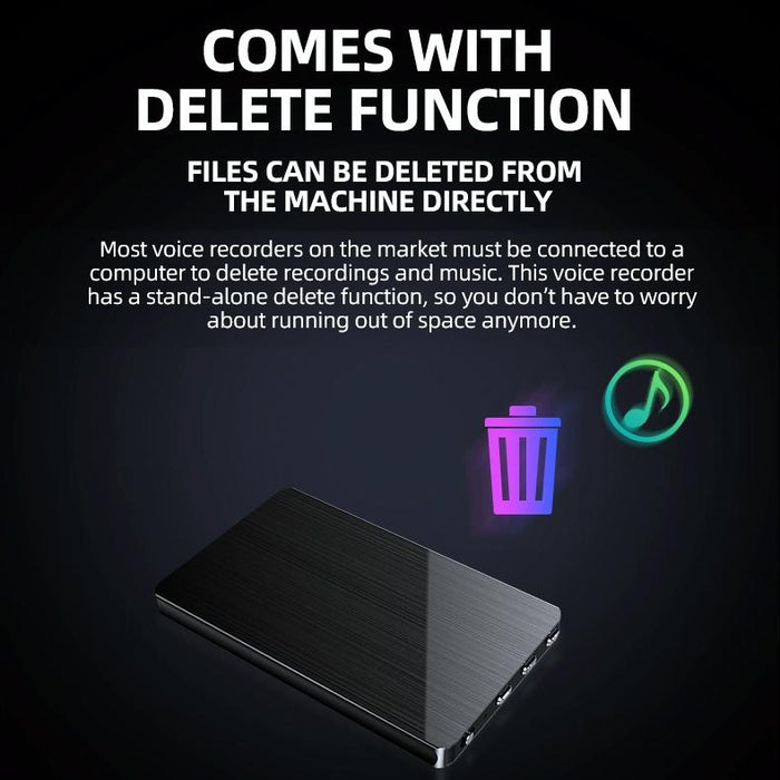 M2 Ultra-Thin Hd Noise Reduction Intelligent Control Voice Voice Recorder Capacity 32Gb Black