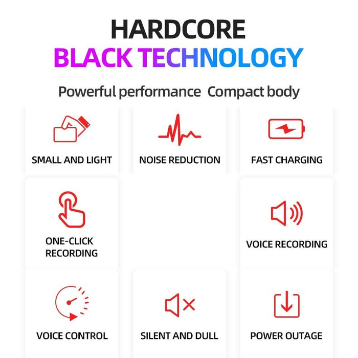 M2 Ultra-Thin Hd Noise Reduction Intelligent Control Voice Voice Recorder Capacity 64Gb Black