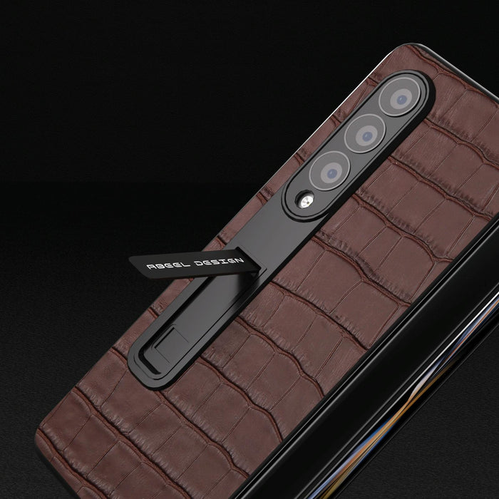 Premium Crocodile Texture Leather Phone Case For Samsung